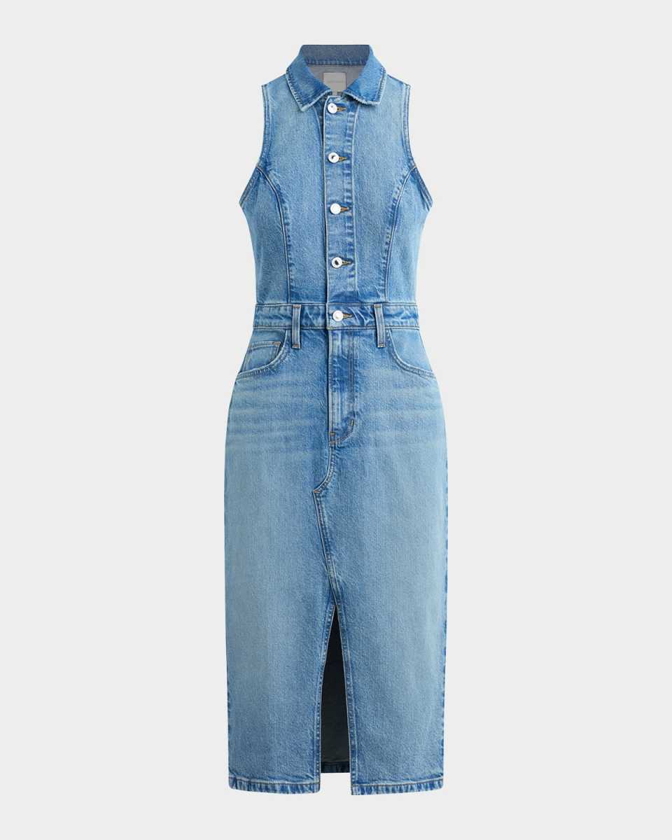 The Halter City Denim Dress